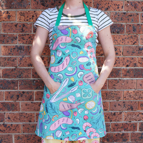 Apron: Aussie BBQ, 100% Linen