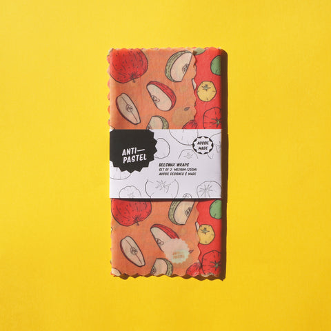 Beeswax Wraps: Set of 2 Medium (25cm)