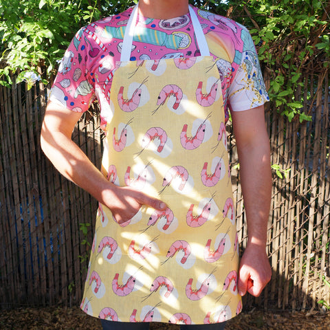 Apron: Prawn Yellow, 100% Linen