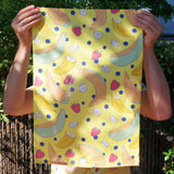 Tea Towel: Rockmelon Yellow, 100% Linen