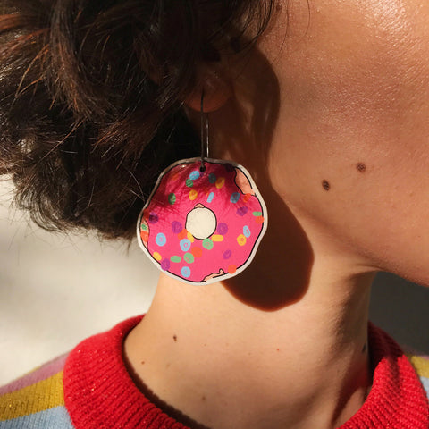 Earrings: Donut Drop Earrings, 3 colours available