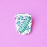 Badge: Gin and Tonic Glitter Brooch/Button