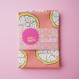 Tea Towel: Coral Citrus, 100% Linen
