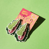 Earrings: Mixed Lettuce Hoop Earrings