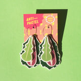 Earrings: Mixed Lettuce Hoop Earrings