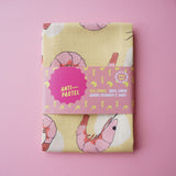 Tea Towel: The Happy Prawn, 100% Linen