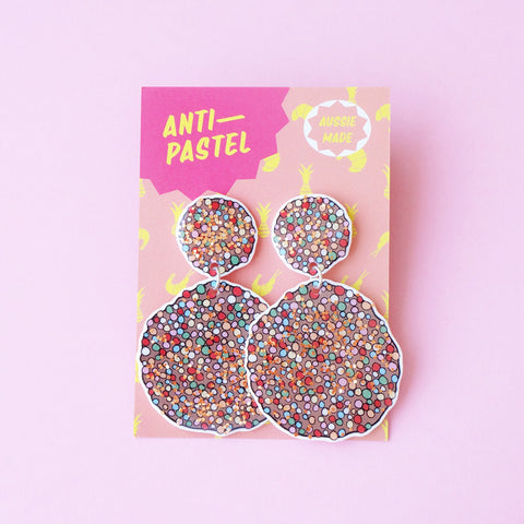 Earrings: Freckle Glitter Double Drop Earrings
