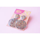 Earrings: Freckle Glitter Double Drop Earrings