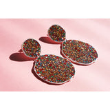Earrings: Freckle Glitter Double Drop Earrings