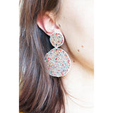 Earrings: Freckle Glitter Double Drop Earrings