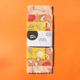 Beeswax Wraps: Variety Pack Set of 3 (Cheese, Apple, Bread)