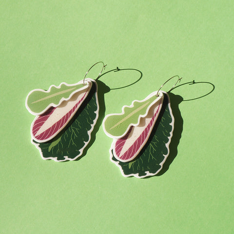 Earrings: Mixed Lettuce Hoop Earrings
