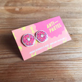 Earrings: Donut Stud Earrings, 5 colours available