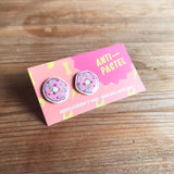 Earrings: Donut Stud Earrings, 5 colours available